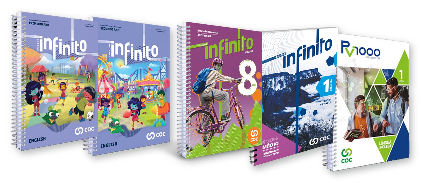 Livros de Língua Inglesa do COC, do 1º ano ao Terceirão